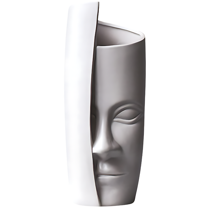 Face Art Vasen 13" aus Keramik